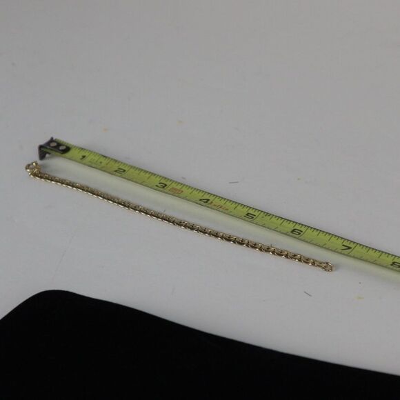 Vintage Gold Herringbone-Link Metallic Bracelet 7" - Picture 3 of 3